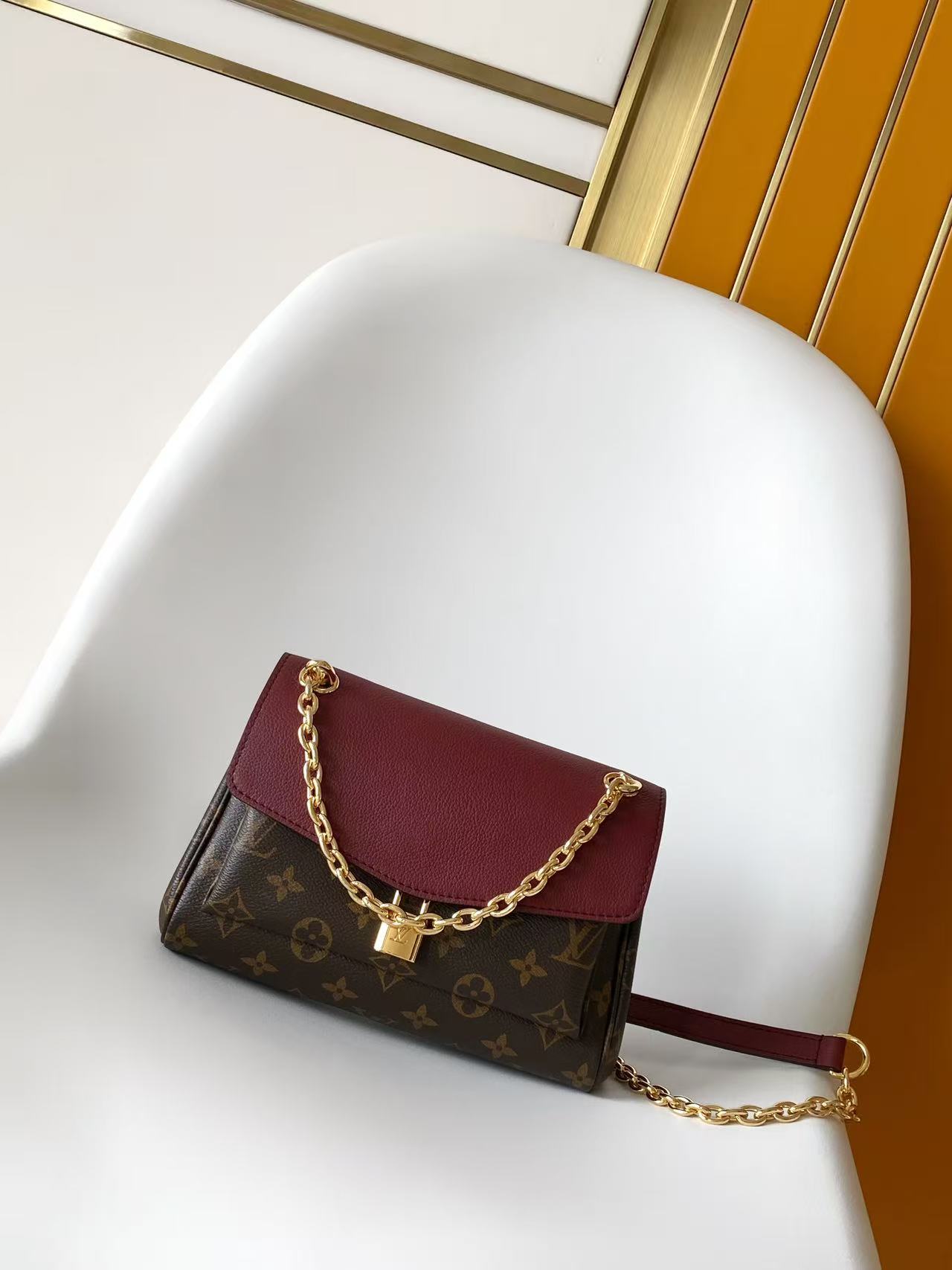 Louis Vuitton LV Classic Handbag Monogram Empreinte Model 25888 Zip Closure Special Occasion Luxury Accessory